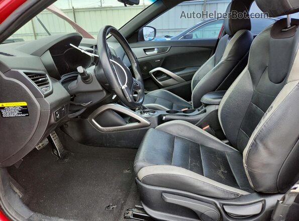KMHTC6AE9GU273325 2016 HYUNDAI VELOSTER Red Вид салону спереду