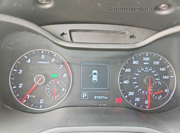 KMHTC6AE9GU273325 2016 HYUNDAI VELOSTER Red Вид щитка приладів