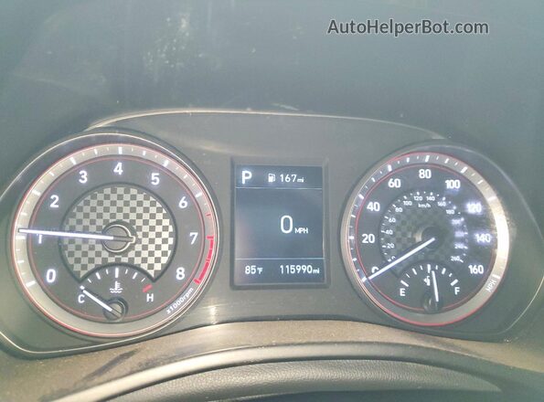 KMHTG6AFXKU010458 2019 HYUNDAI VELOSTER Gray Instrument cluster view