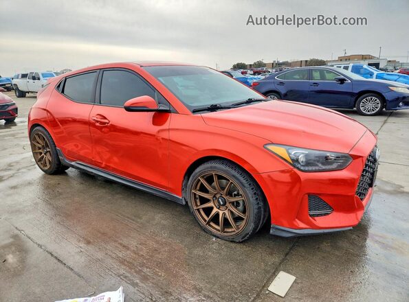 KMHTH6AB2KU011498 2019 HYUNDAI VELOSTER Оранжевый Передняя правая четверть