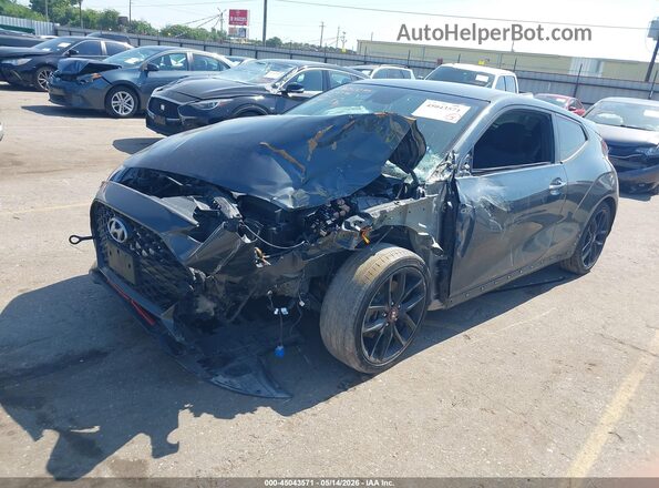 KMHTH6AB2LU031140 2020 HYUNDAI VELOSTER Gray Vista tres cuartos delantera izquierda