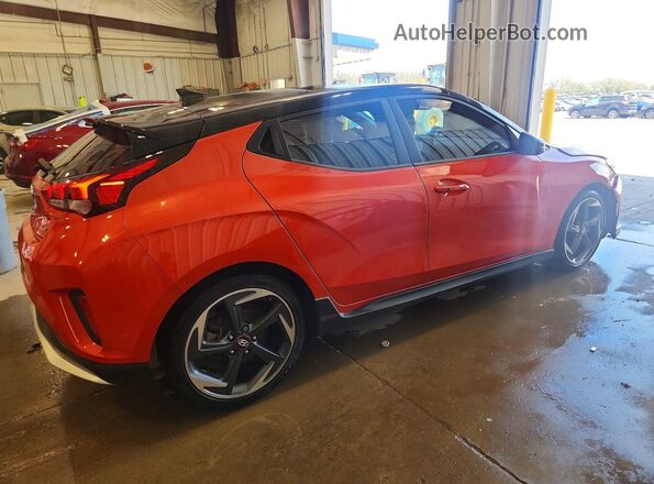 KMHTH6AB6KU014338 2019 HYUNDAI VELOSTER Orange Tył prawy