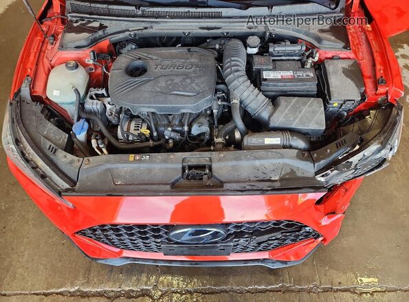 KMHTH6AB6KU014338 2019 HYUNDAI VELOSTER Orange Widok wnętrza z tyłu