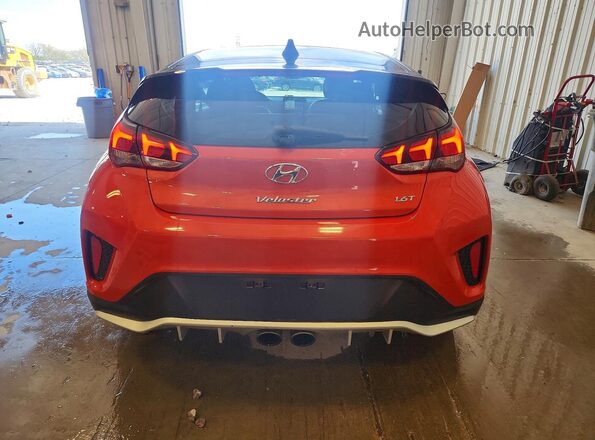 KMHTH6AB6KU014338 2019 HYUNDAI VELOSTER Orange Widok z tyłu