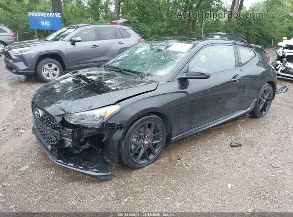 KMHTH6AB6KU018731 2019 HYUNDAI VELOSTER Black წინა მარცხენა ხედი სამი მეოთხედიდან