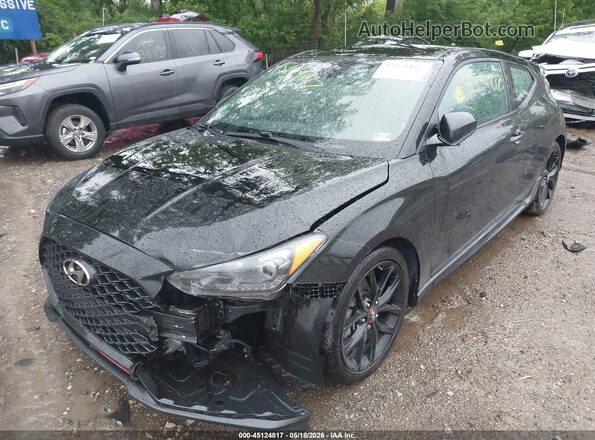 KMHTH6AB6KU018731 2019 HYUNDAI VELOSTER Black წინა ხედი