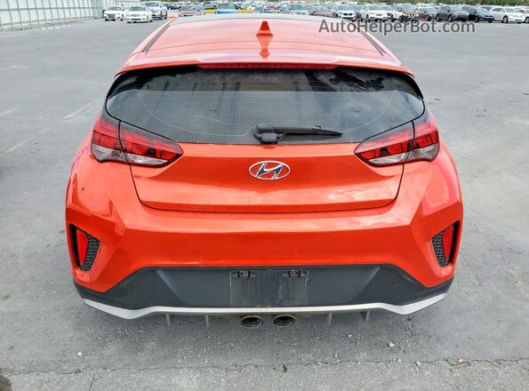 KMHTH6AB9KU007027 2019 HYUNDAI VELOSTER Red Widok z tyłu