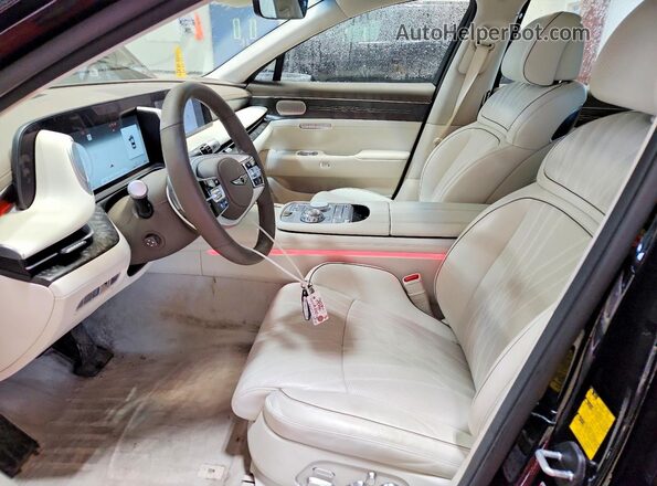 KMTFC4SD0SU049866 2025 GENESIS G90 Black Widok wnętrza z przodu