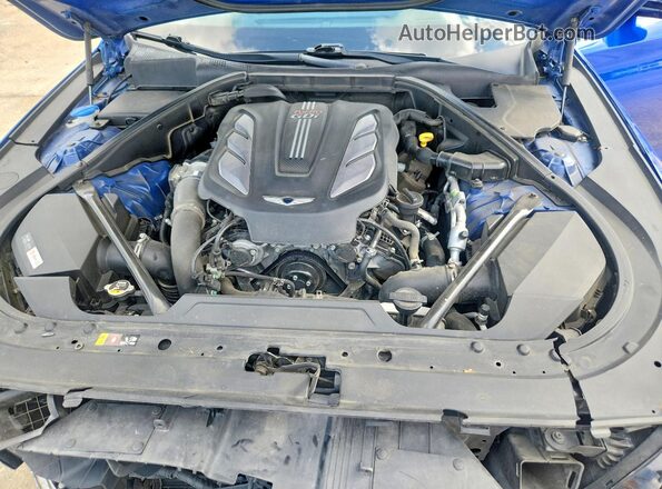 KMTFN4JB1LU334605 2020 GENESIS G80 Blue Widok wnętrza z tyłu