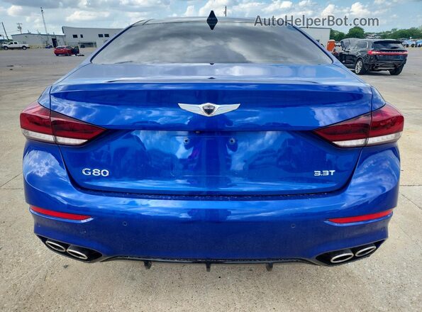 KMTFN4JB1LU334605 2020 GENESIS G80 Blue Widok z tyłu