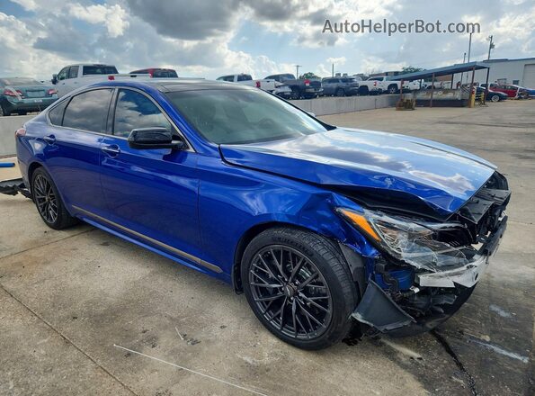 KMTFN4JB1LU334605 2020 GENESIS G80 Blue Przód prawy