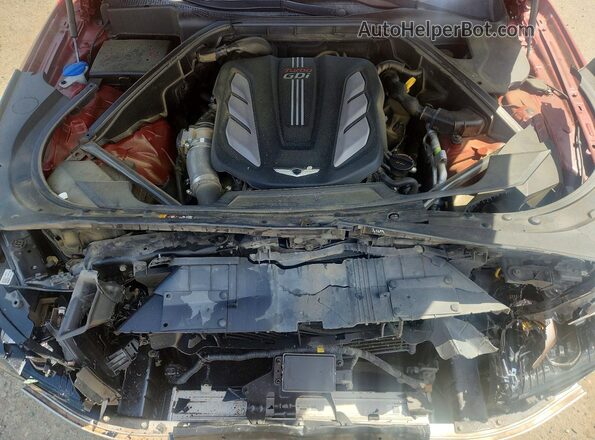 KMTFN4JB2KU328035 2019 GENESIS G80 Red Սալոնի հետևի տեսք