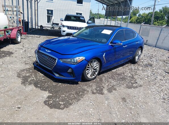 KMTG34LAXLU058066 2020 GENESIS G70 Синий Передняя левая четверть