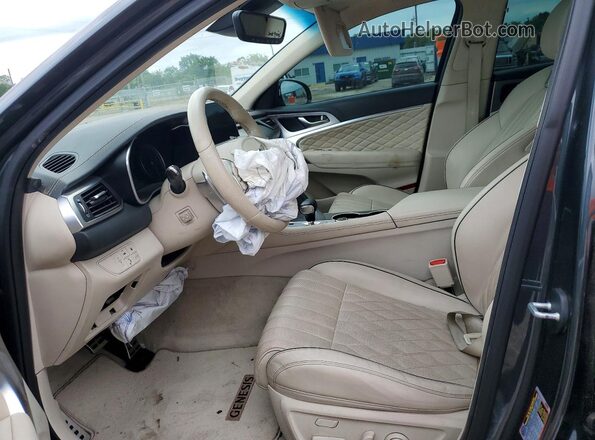 KMTG34LE2KU014855 2019 GENESIS G70 Gray Vista interior delantera