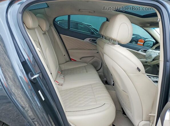 KMTG34LE2KU014855 2019 GENESIS G70 Gray Vista de los asientos traseros