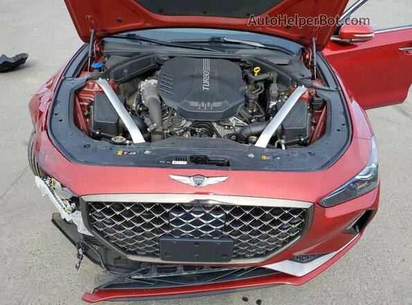 KMTG34LE4LU047163 2020 GENESIS G70 Красный Вид задней части салона