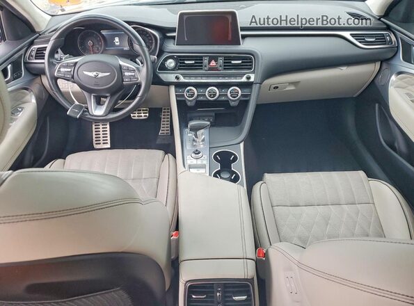 KMTG34LE9LU048065 2020 GENESIS G70 Gray Առջևի վահանակի տեսք