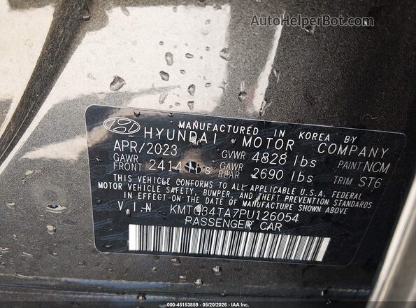 KMTG34TA7PU126054 2023 GENESIS G70 Gray Շարժիչի բաժամունքի տեսք