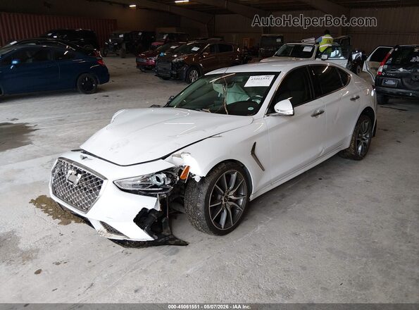 KMTG54LEXKU037617 2019 GENESIS G70 White Front left