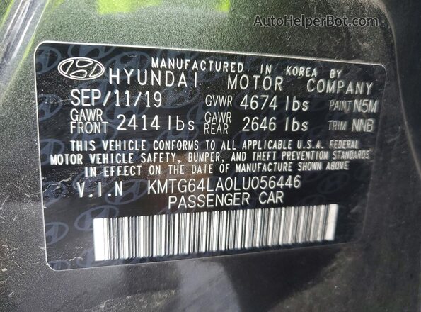 KMTG64LA0LU056446 2020 GENESIS G70 Gray ძრავის განყოფილების ხედი