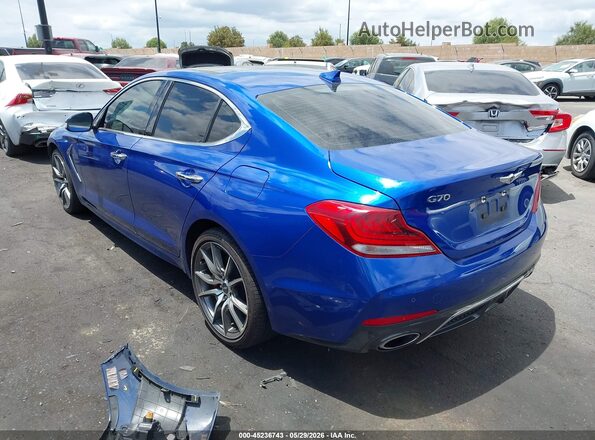 KMTG74LE1LU046346 2020 GENESIS G70 Синий Задняя левая четверть