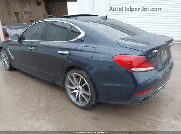 KMTG74LE8KU024147 2019 GENESIS G70 Blue Задня ліва чверть