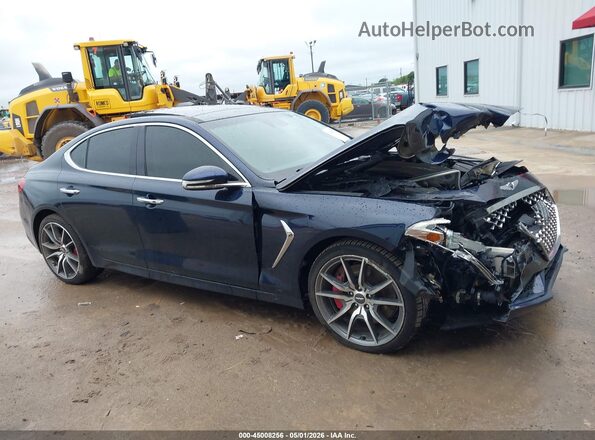 KMTG74LE8KU024147 2019 GENESIS G70 Blue Вид задньої частини салону