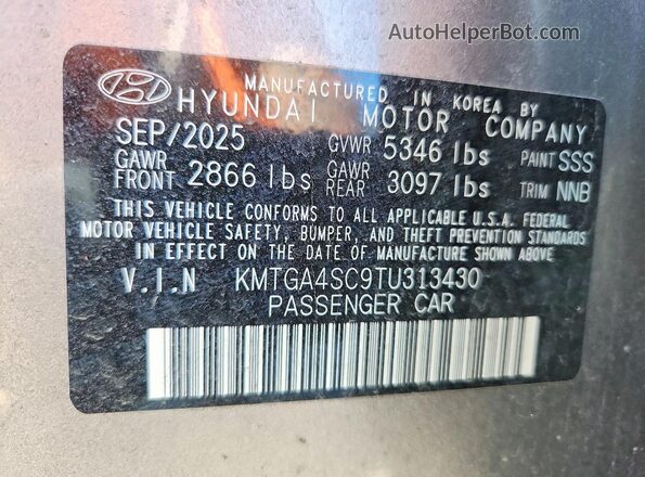 KMTGA4SC9TU313430 2026 GENESIS G80 Серебряный Вид подкапотного пространства