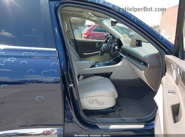 KMUHBDSBXNU077457 2022 GENESIS GV80 Blue წინა სალონის ხედი