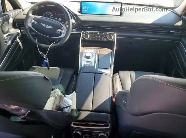 KMUHCESC2RU176386 2024 GENESIS GV80 White Dashboard view