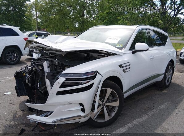 KMUHCESC3MU050840 2021 GENESIS GV80 White წინა მარცხენა ხედი სამი მეოთხედიდან