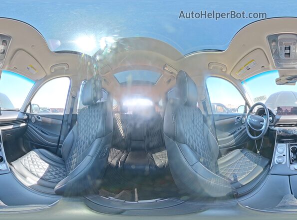 KMUHCESC6NU082456 2022 GENESIS GV80 Green 360 interior view