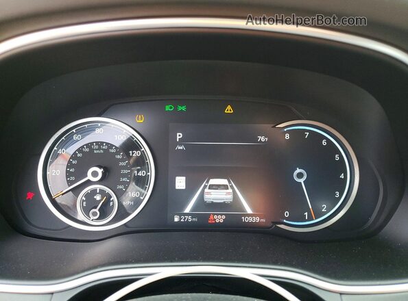 KMUHCESCXRU188298 2024 GENESIS GV80 Black Instrument cluster view