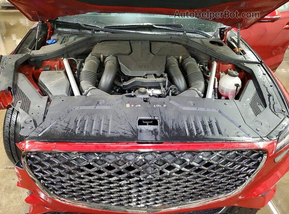 KMUMCDTC2NU010726 2022 GENESIS GV70 Red Rear interior view