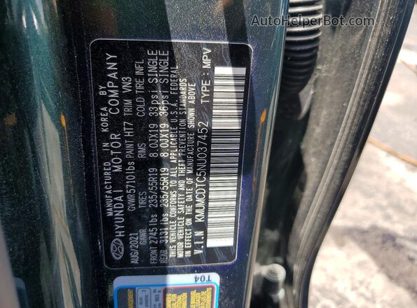 KMUMCDTC5NU037452 2022 GENESIS GV70 Зеленый 