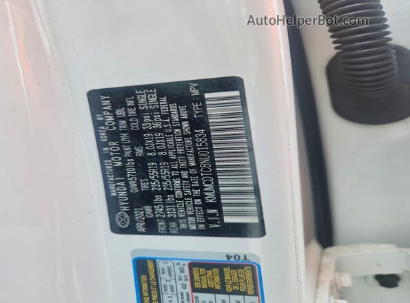 KMUMCDTC8NU015834 2022 GENESIS GV70 White 