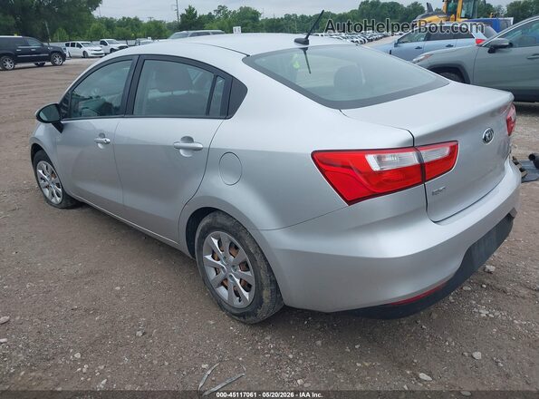 KNADM4A35G6586334 2016 KIA RIO Silver Задня ліва чверть