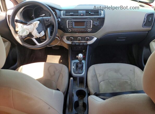 KNADM4A37G6540665 2016 KIA RIO Silver Widok deski rozdzielczej