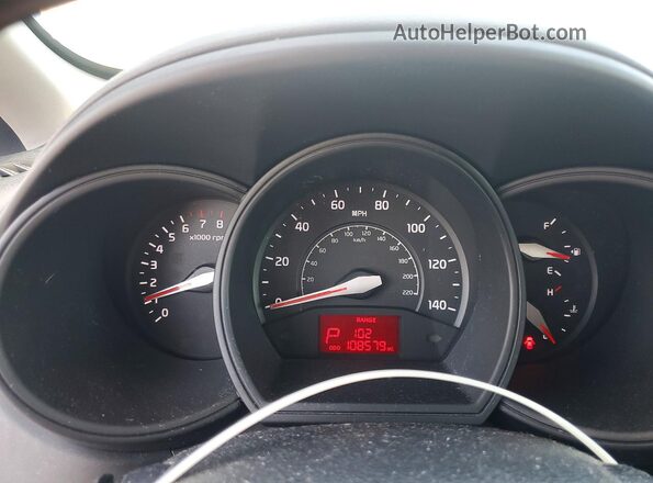 KNADM4A39G6639004 2016 KIA RIO White Вид щитка приладів