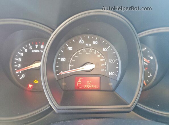 KNADM4A3XH6014886 2017 KIA RIO Black Вид щитка приладів
