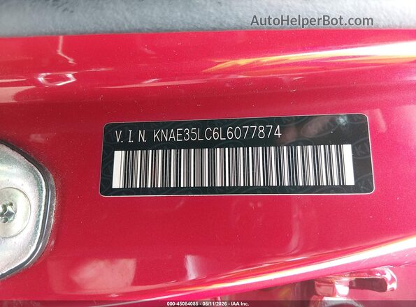 KNAE35LC6L6077874 2020 KIA STINGER Red Շարժիչի բաժամունքի տեսք
