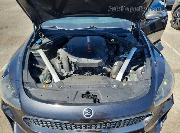 KNAE35LC9K6057763 2019 KIA STINGER Black უკანა სალონის ხედი