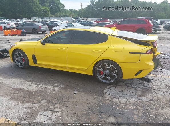 KNAE55LC1J6021140 2018 KIA STINGER Yellow Rear left