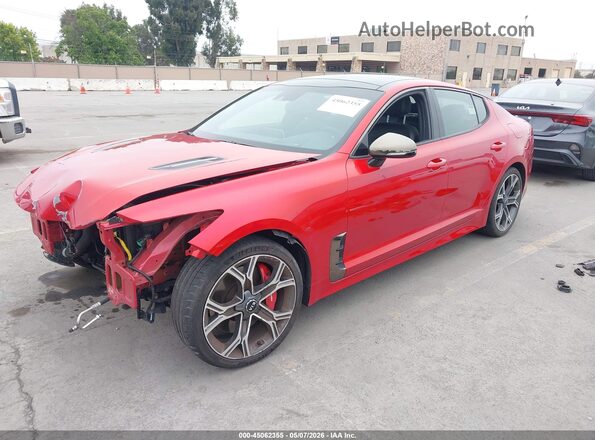 KNAE55LC3J6017817 2018 KIA STINGER Red Front left