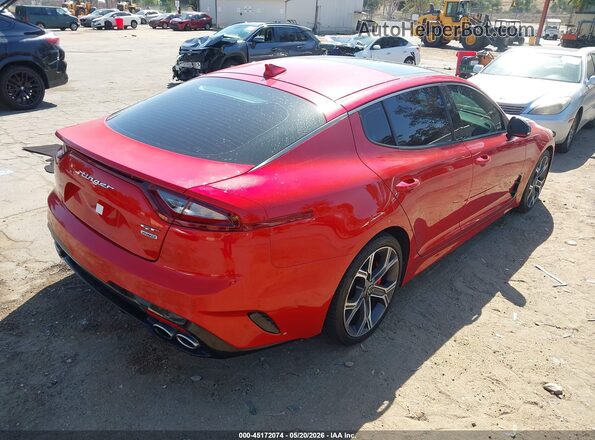 KNAE55LC4J6019382 2018 KIA STINGER Оранжевый Задняя правая четверть