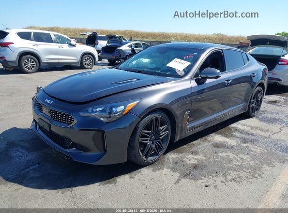 KNAE55LC5P6135375 2023 KIA STINGER Black Առջևի ձախ երեք քառորդ տեսարան