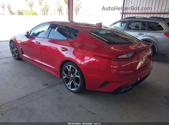 KNAE55LC6J6010909 2018 KIA STINGER Red Trasero izquierdo