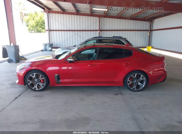 KNAE55LC6J6010909 2018 KIA STINGER Red Vista interior de 360 grados