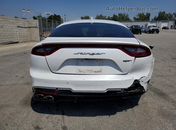 KNAE55LC7L6073696 2020 KIA STINGER White Widok z tyłu