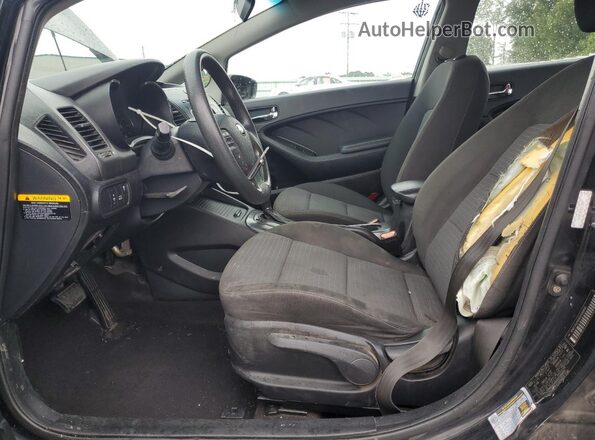 KNAFX4A60G5589691 2016 KIA FORTE Black Widok wnętrza z przodu